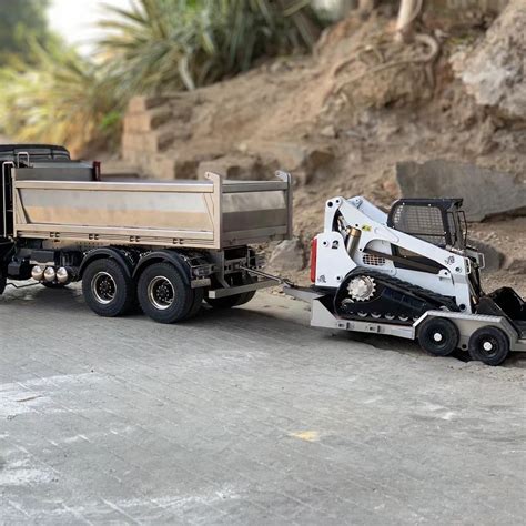 skid steer in dump truck|14' skid steer trailer.